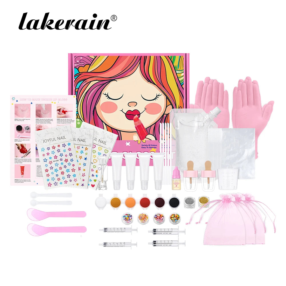 Ibcccndc DIY Lip Gloss Making Kit With Moisturizing Base