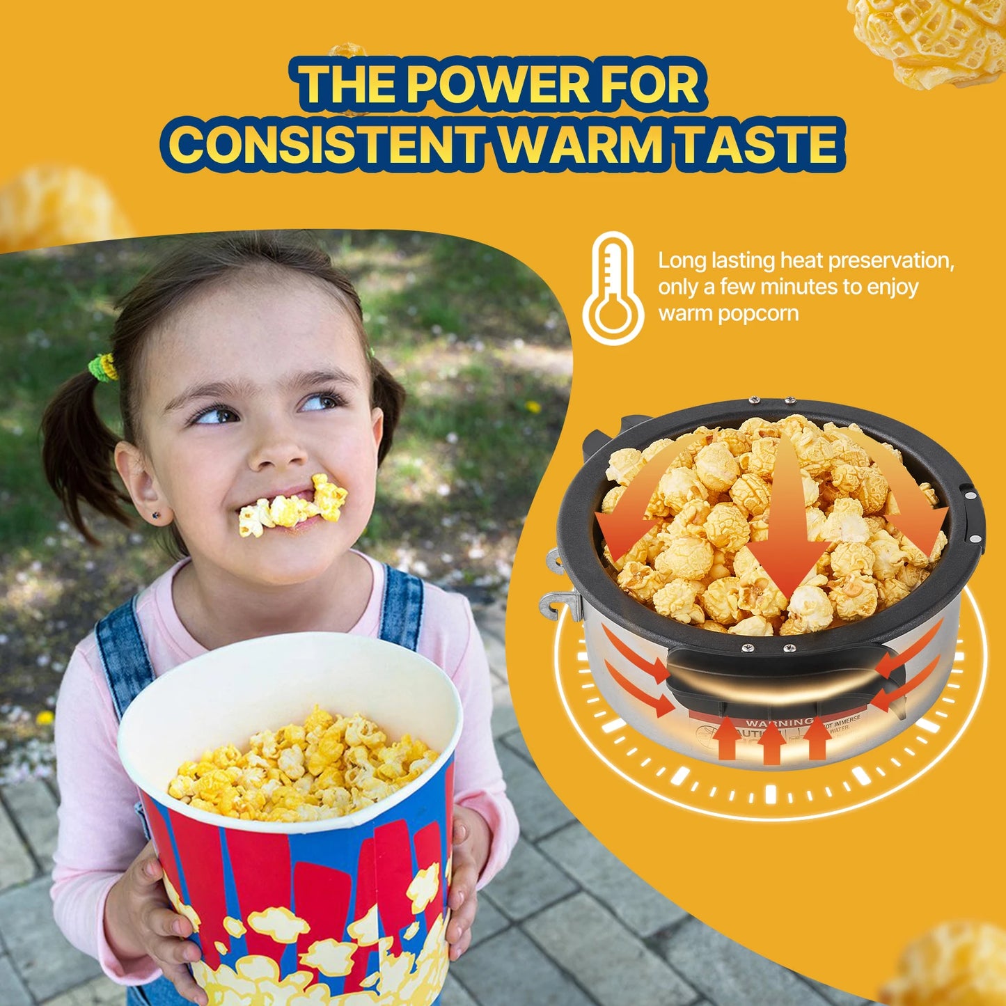 SucceBuy Commercial Popcorn Maker Countertop Includes 3 Scoops