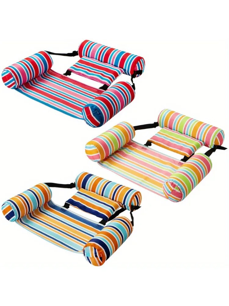 Joyfy Three Pack Inflatable Pool Loungers Hammock Chairs for Adults
