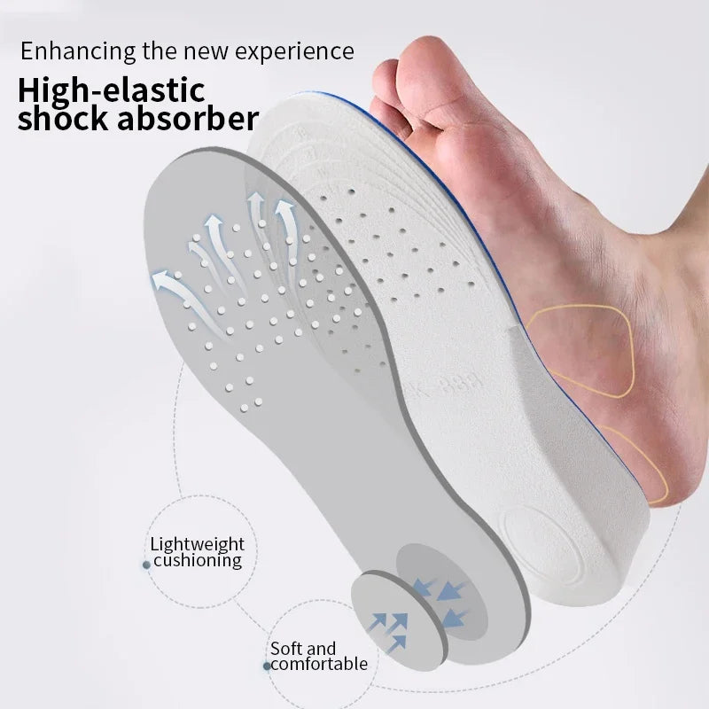 Invisible Height Increase Insoles Breathable Comfort for Men Women