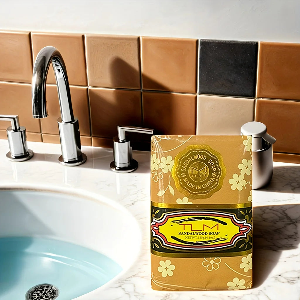 Genuine Sandalwood Soap Bars Offer Rich Daily Deep Cleansing Care