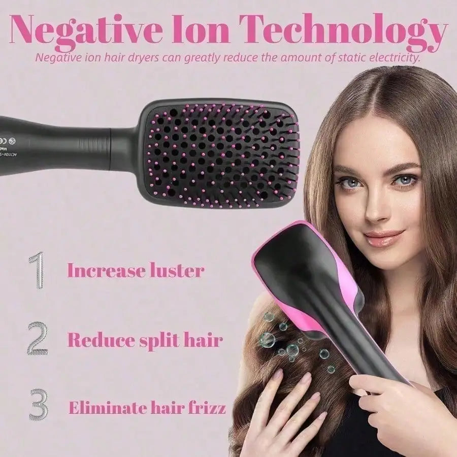 3 In 1 Negative Ion Hot Air Straightener For Dry And Wet Hair