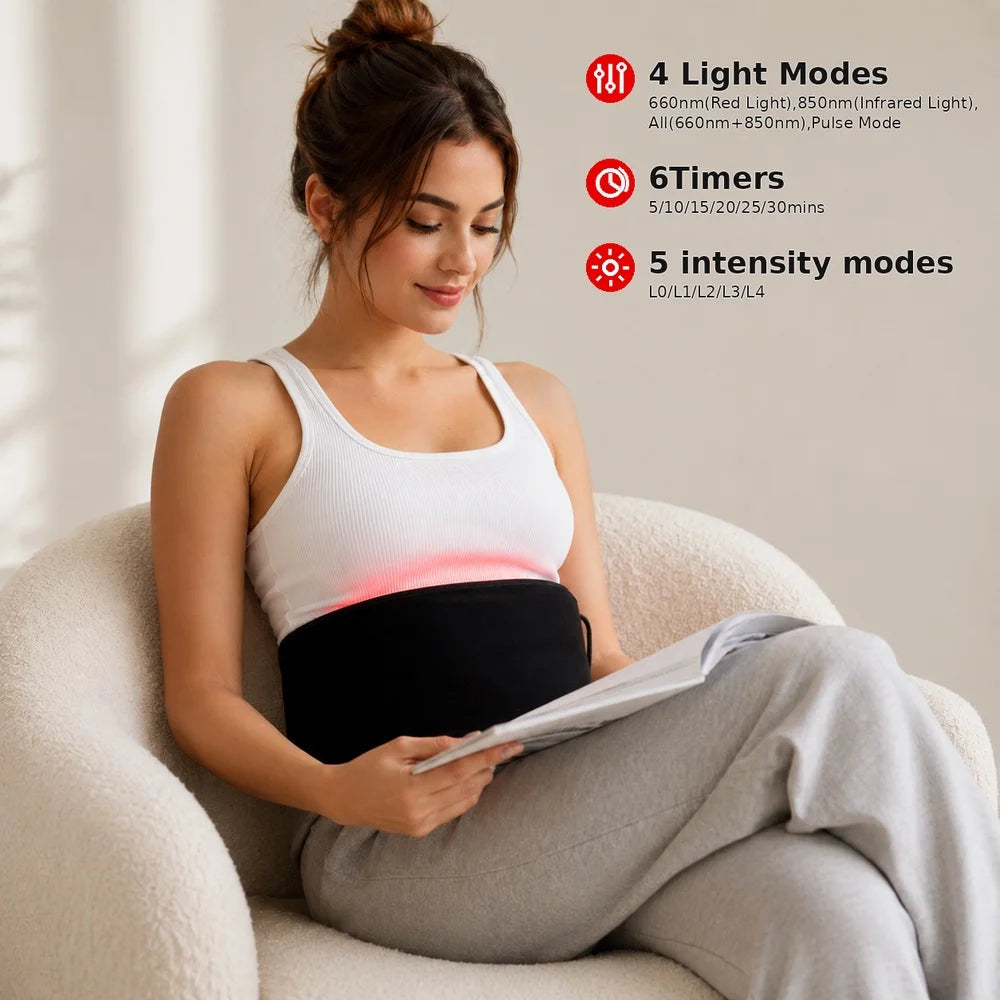 Red Light Therapy Belt 660nm 850nm Near Infrared for Muscles