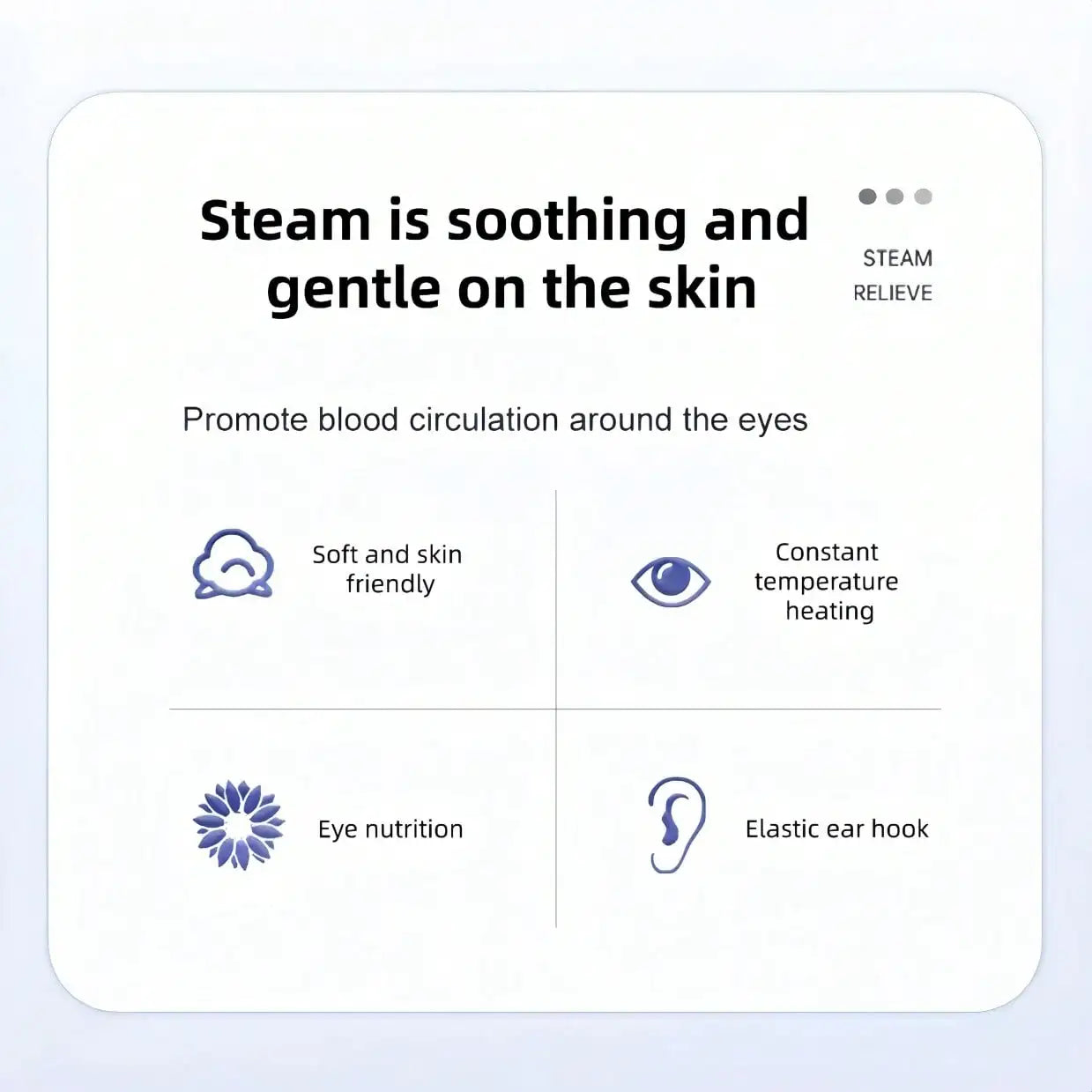 Steam Eye Mask 10 Pack Warm Soothing Therapy Travel Office