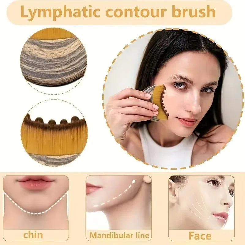 Portable Face Neck Massage Brush for Facial Contouring and Skincare