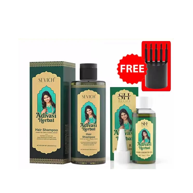 Adivasi Hair Growth Oil Set Organic Herbal Scalp Treatment