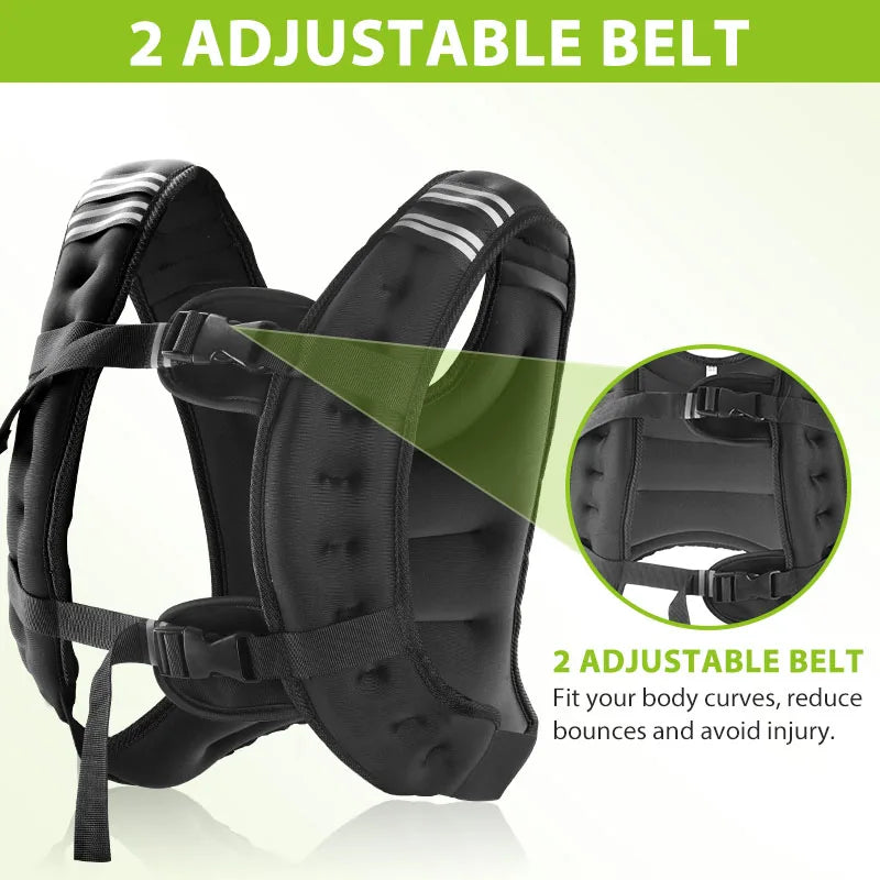 Iron Pellet Reflective Weighted Vest for Training and Running