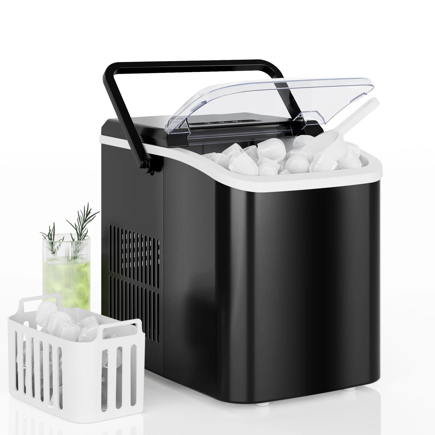 Portable Ice Maker Countertop 9 Bullet Cubes In 6 Minutes