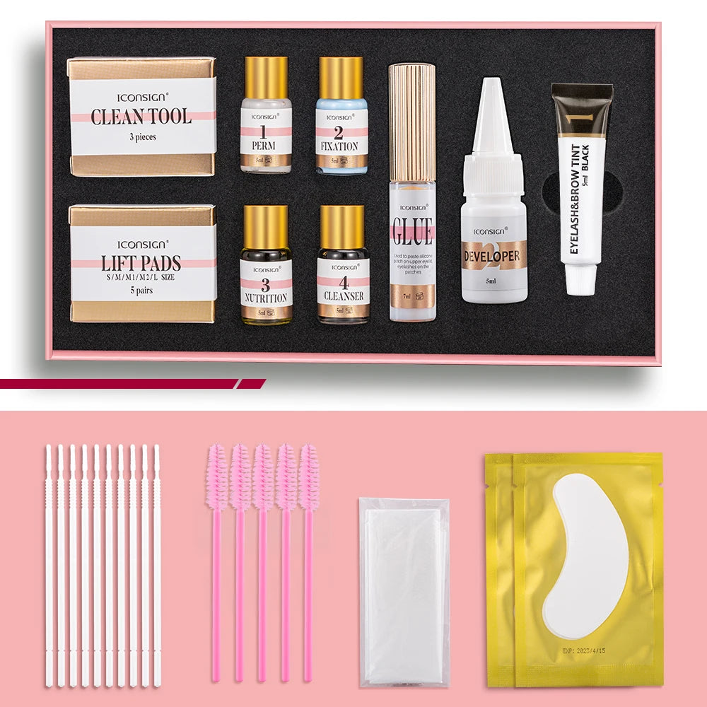 IcOnSign Lash Lift And Tint Kit With Brow Lamination