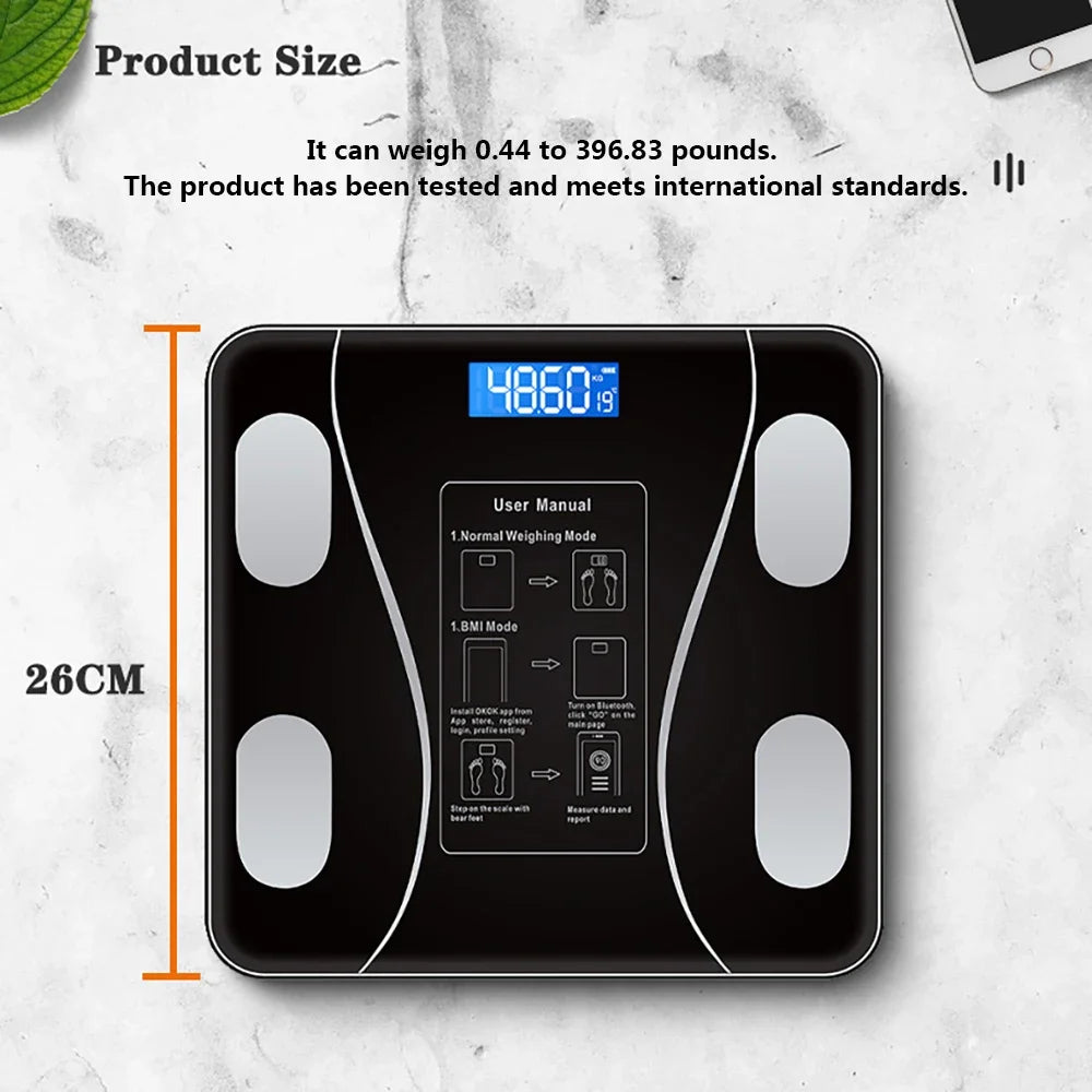 AEHOME Smart Scale With Bluetooth App And Body Composition