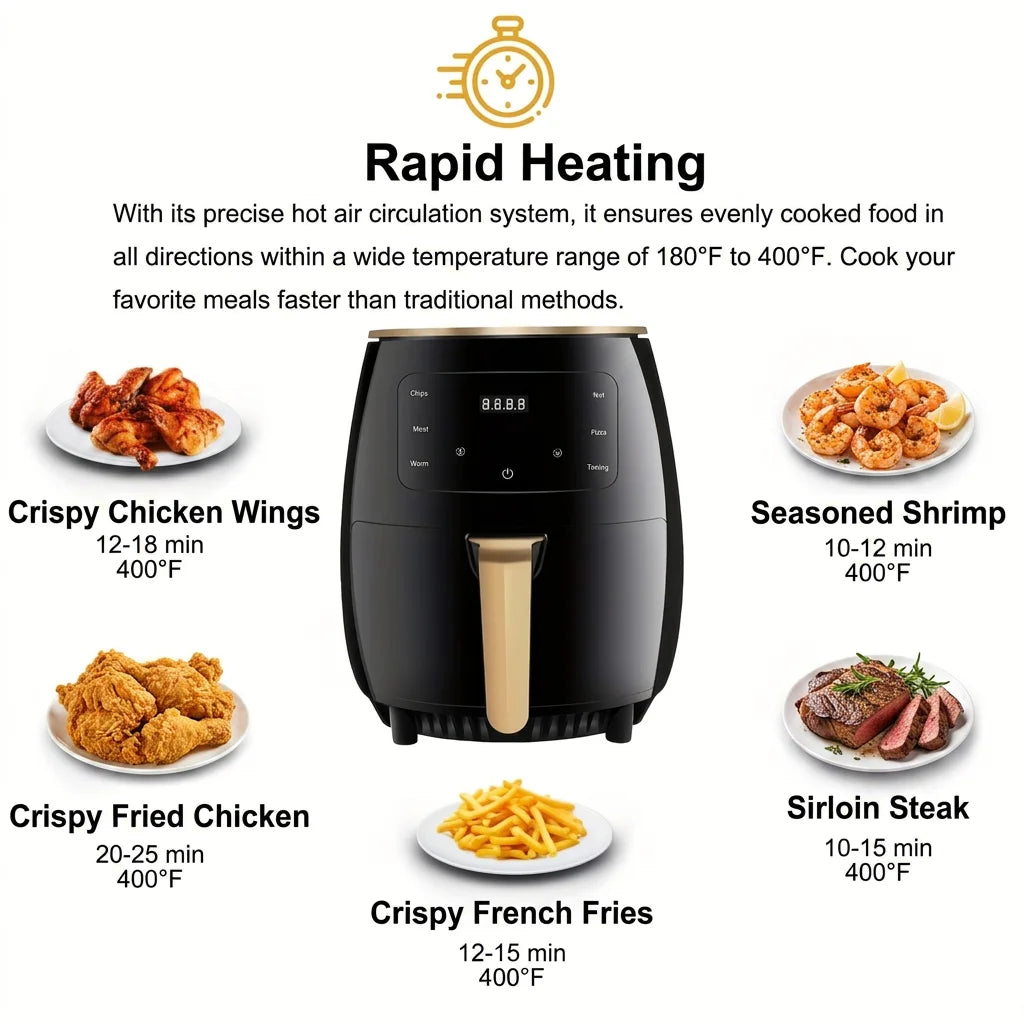 Multi-Function Air Fryer LED Touch Screen With American Plug