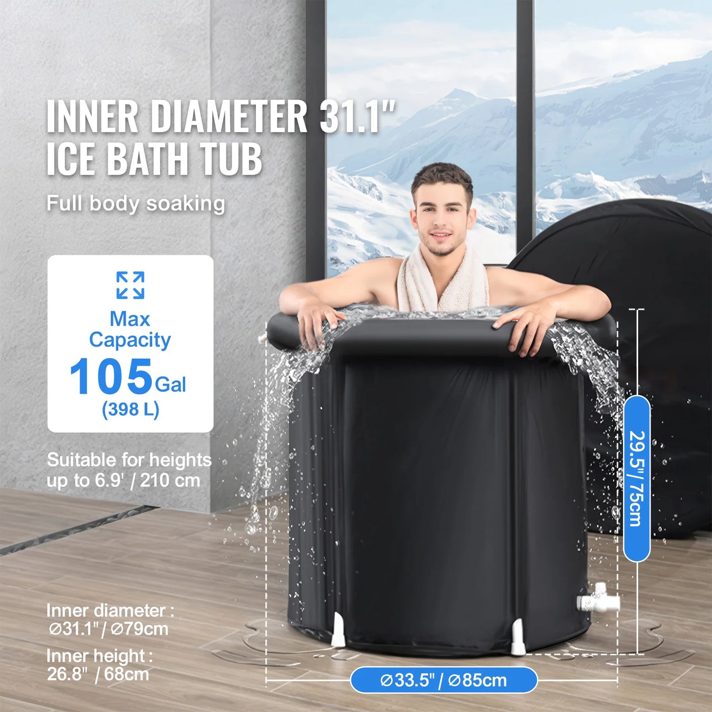 SucceBuy Ice Bath Tub For Cold Water Therapy And Recovery