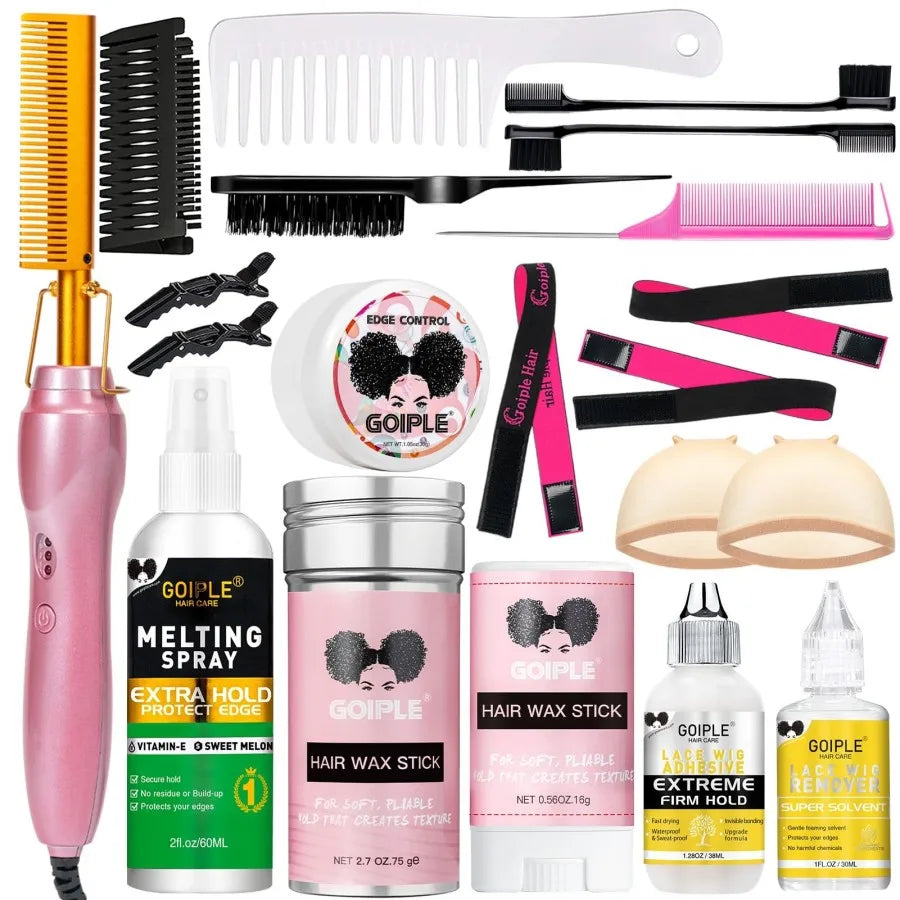 GOIPLE Electric Hot Comb Straightener Curling Iron for Hair Care