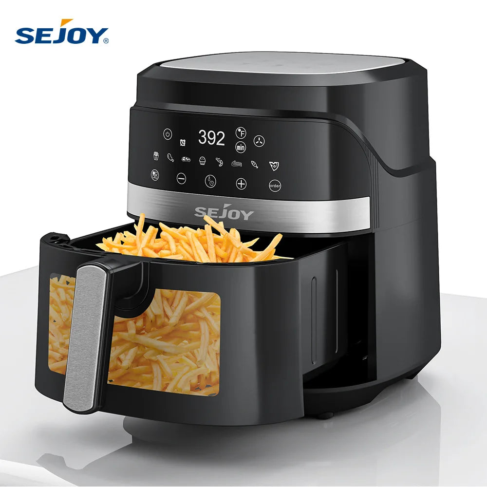 SEJOY 8 In 1 Air Fryer Oven Oilless Cooker Roast Bake Dehydrate Keep Warm