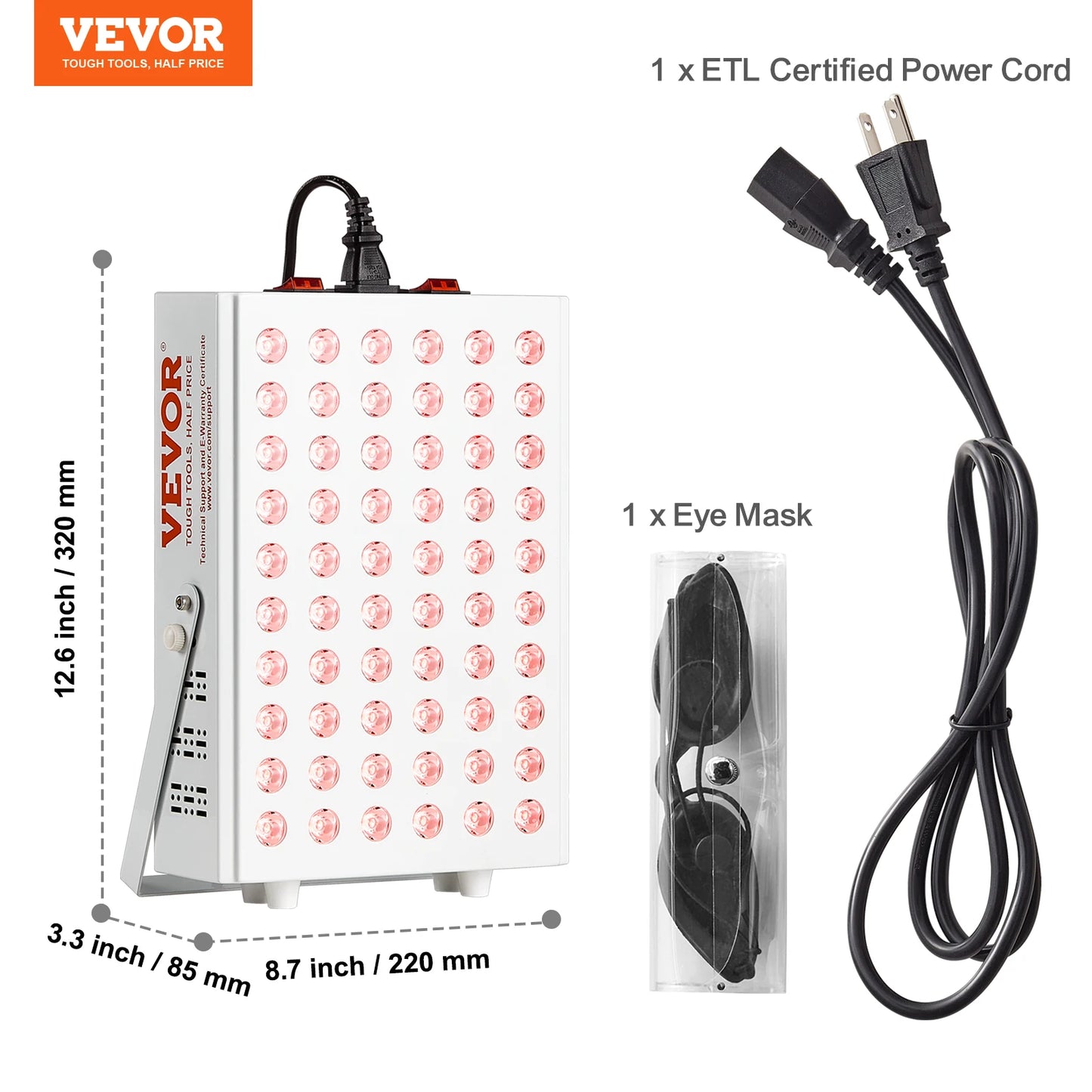 Dual Chip Red Light Therapy Panel 660nm 850nm 120W