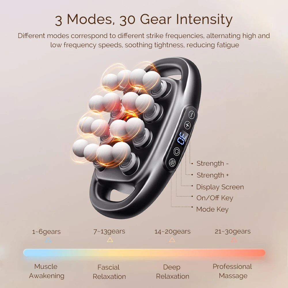 Foreverlily 16 Head Fascia Gun High Frequency Back Massager