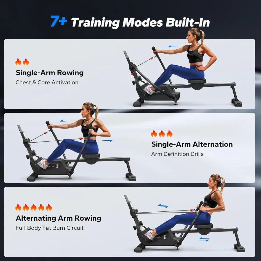 Magnetic Rowing Machine For Home With 16 Level Resistance Ultra Quiet