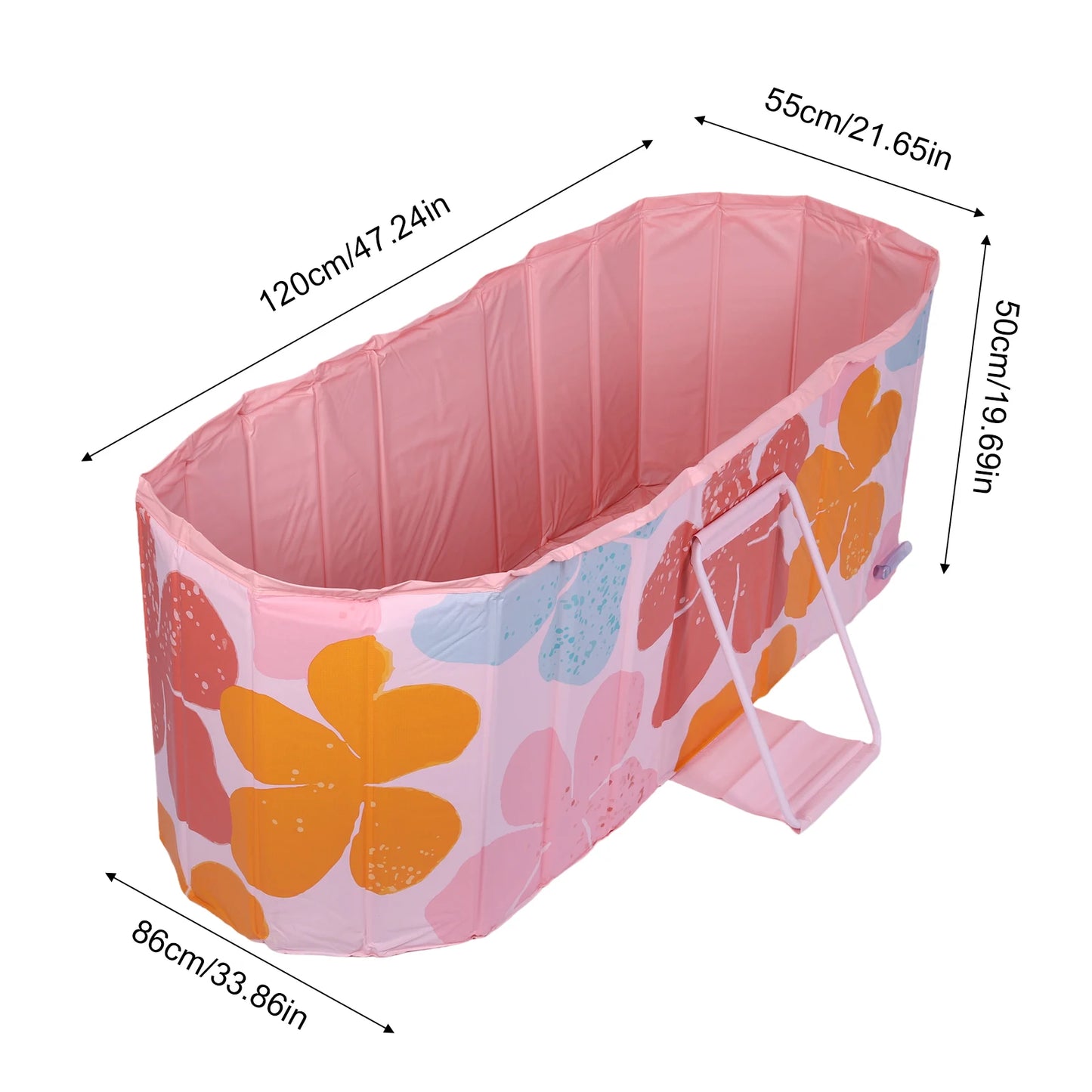 Foldable Ice Plunge Tub With Insulated Liner For Home Use