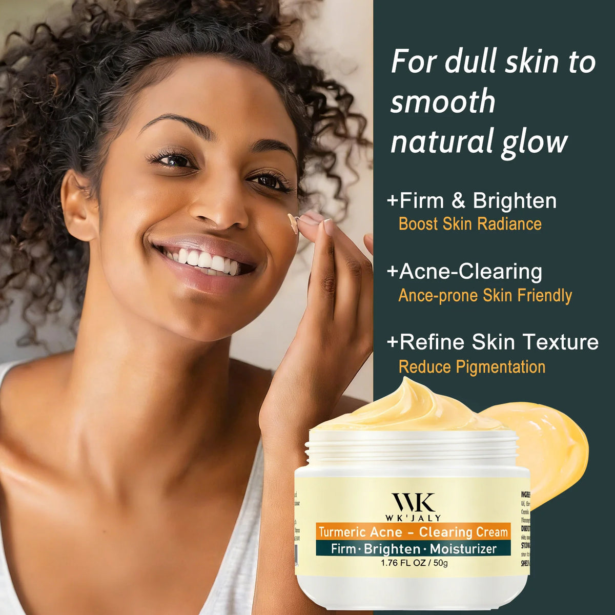 WK JALY Turmeric Brightening Face Cream For Anti Acne Care