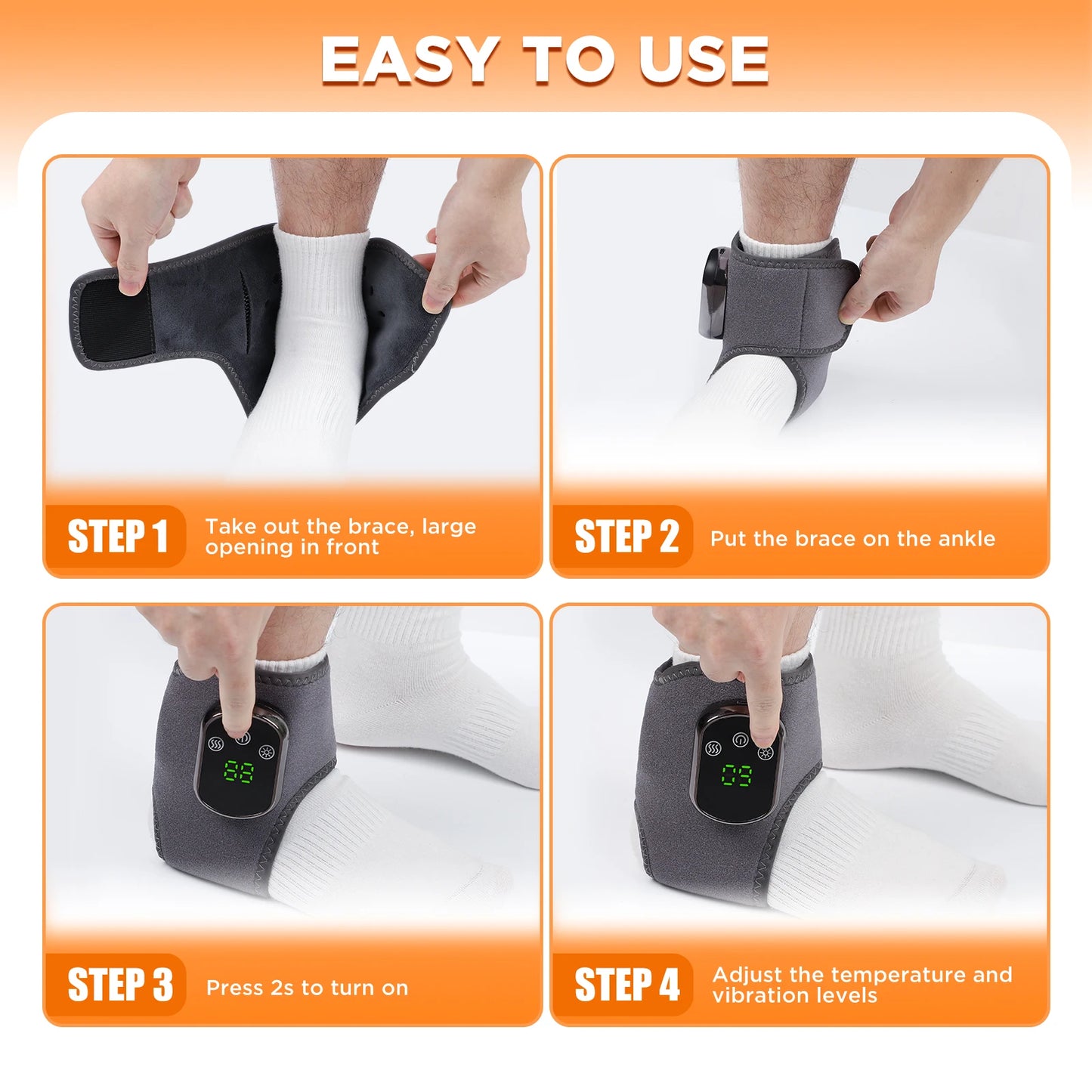 PASTSKY Electric Foot Massager Ankle Massage with Heat