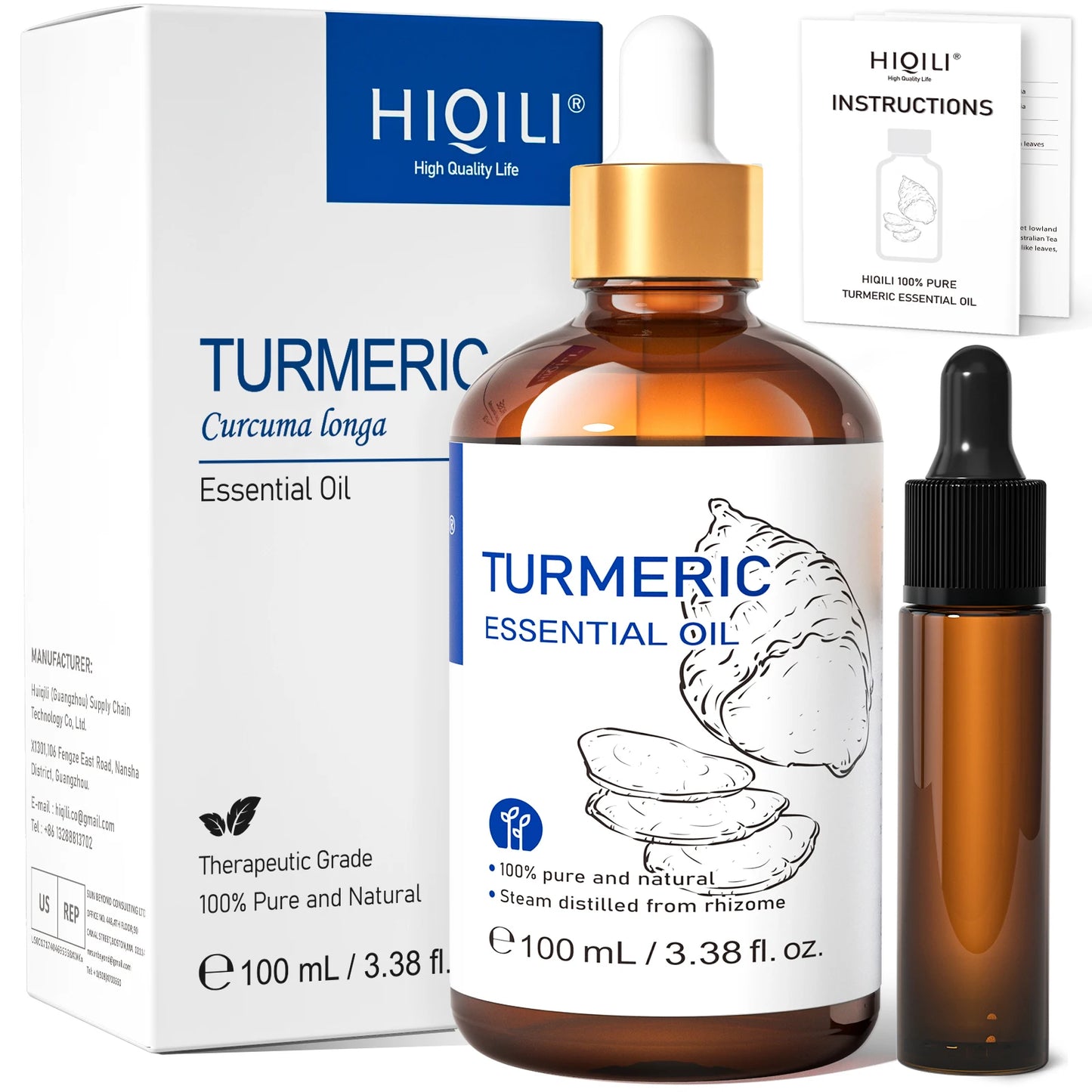 HIQILI Essential Oils Frankincense Lemon Rosemary Tea Tree Lavender