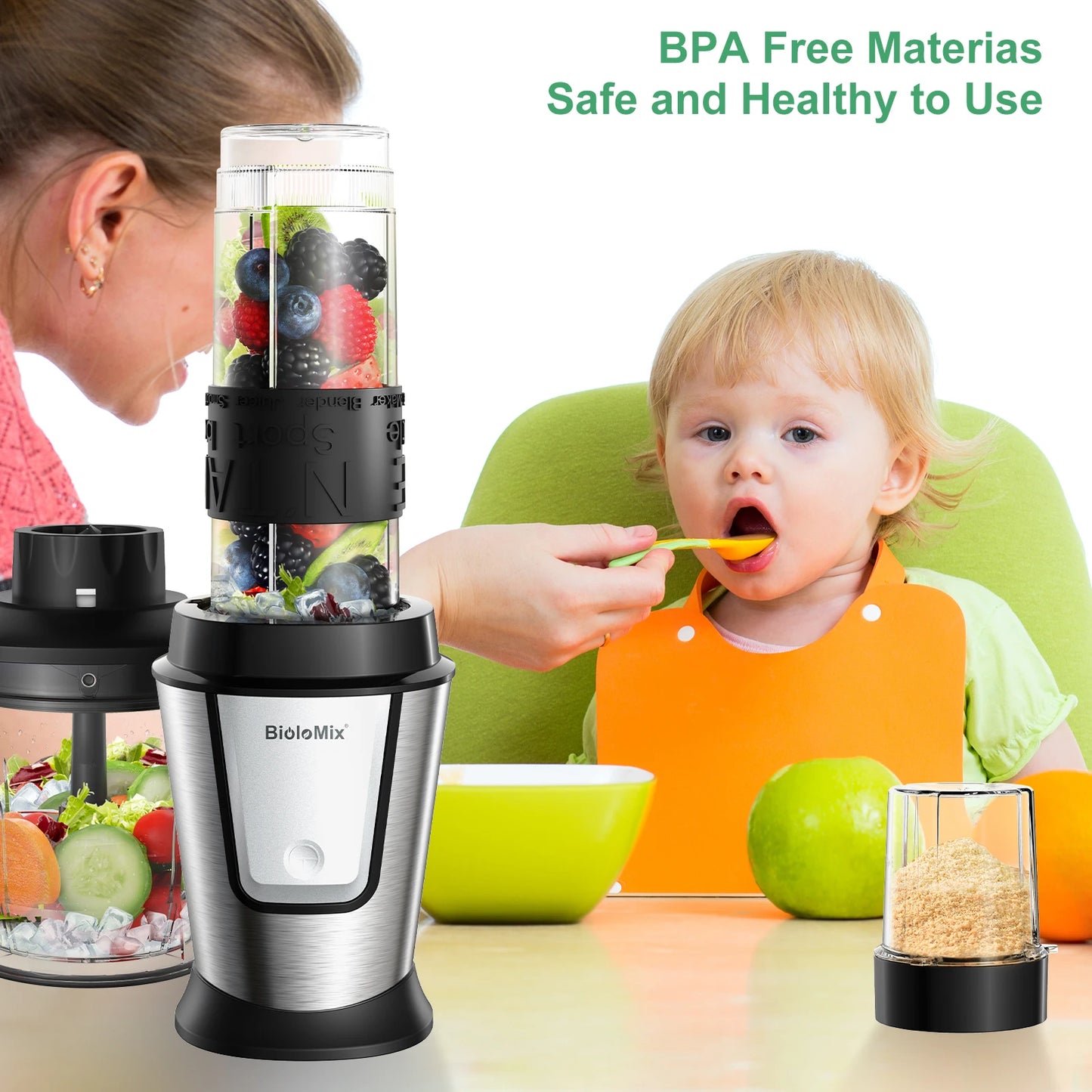 Biolomix 3 In 1 Multifunctional Food Processor 700W Power
