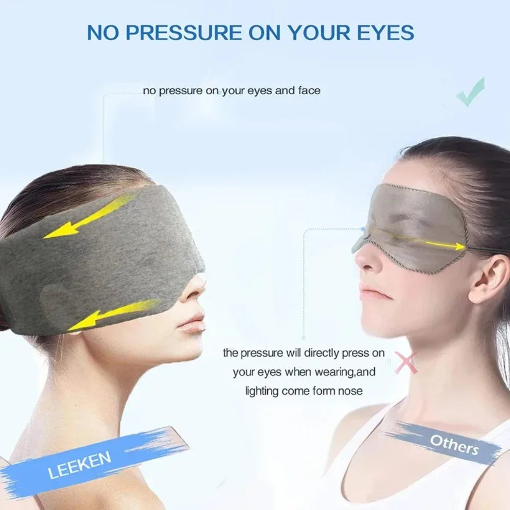 100% Cotton Adjustable Light Blocking Sleep Eye Mask