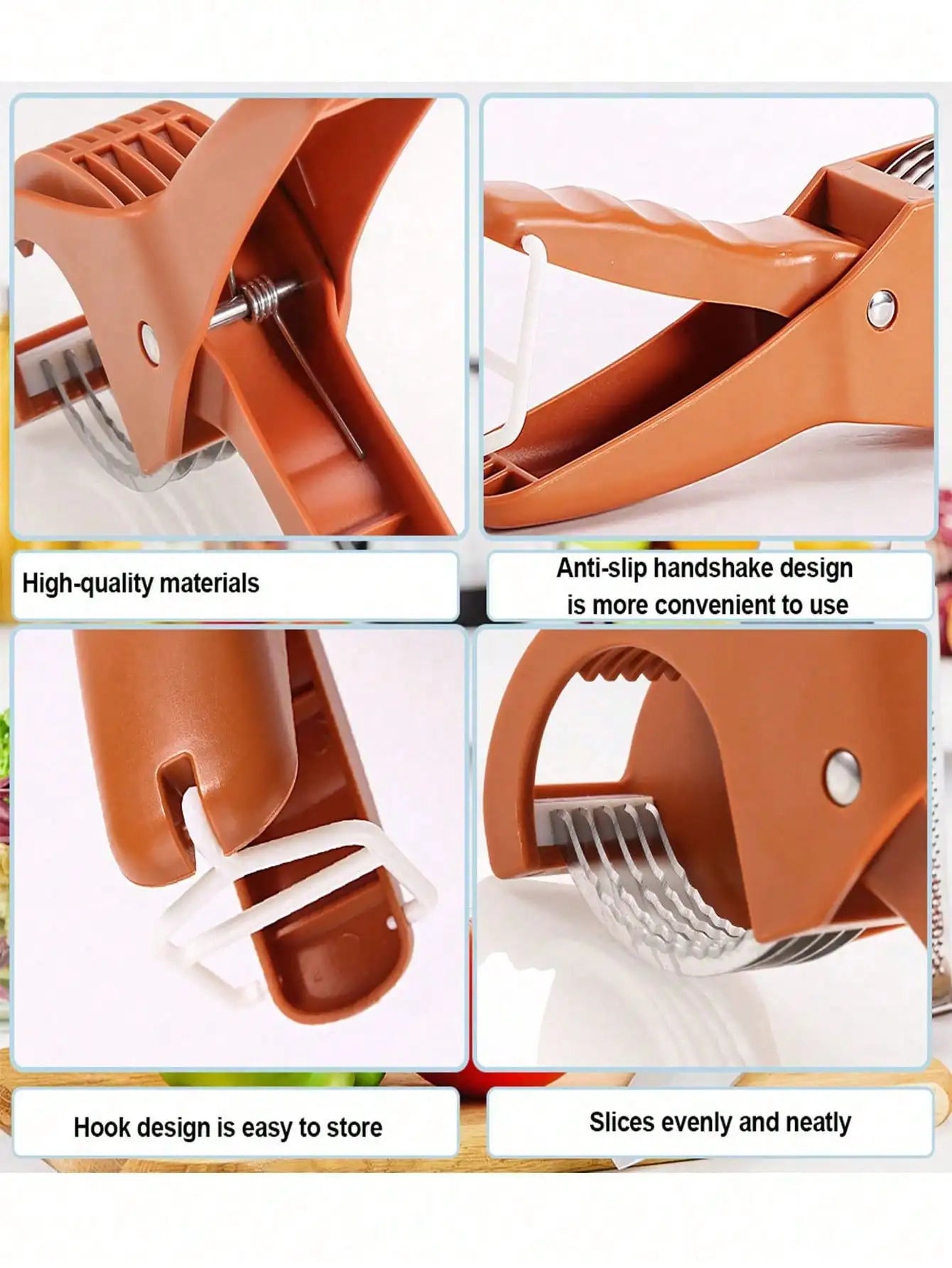 Stainless Steel Manual Fruit And Vegetable Slicer Dishwasher Safe
