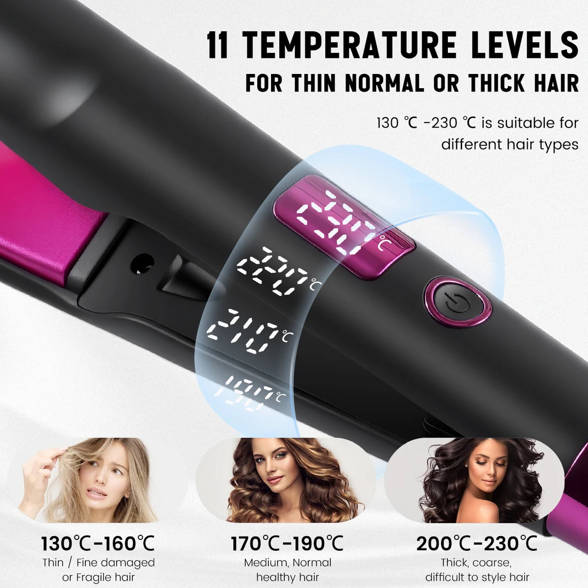 Haetteker Twisted Straightener And Curler Multi-Function Hair Tool