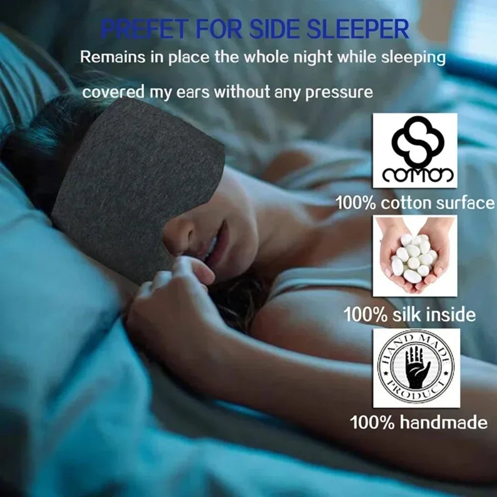 100% Cotton Adjustable Light Blocking Sleep Eye Mask