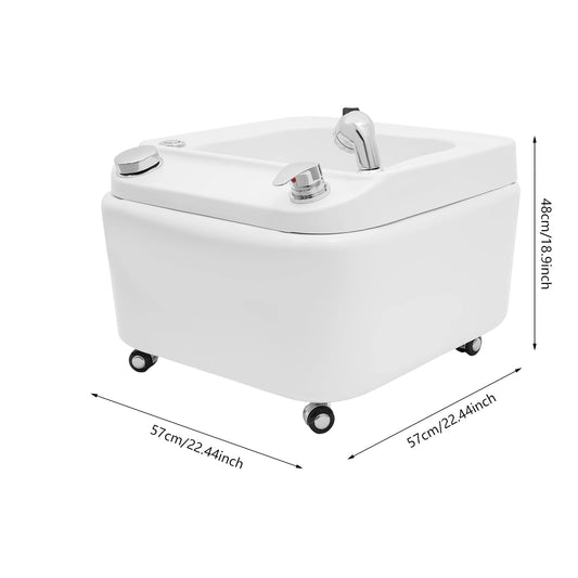 Bymaocar Acrylic Footbath With Massage Spa Tub LED Light