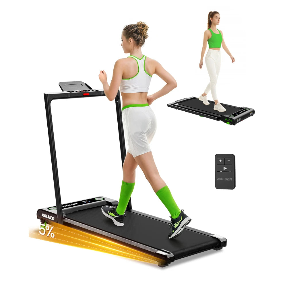 AKLUER Incline Desk Treadmill 2.5 HP With Remote LED Display