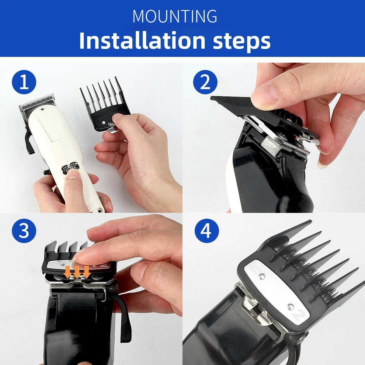 8 Piece Universal Hair Clipper Limit Guide Comb Set