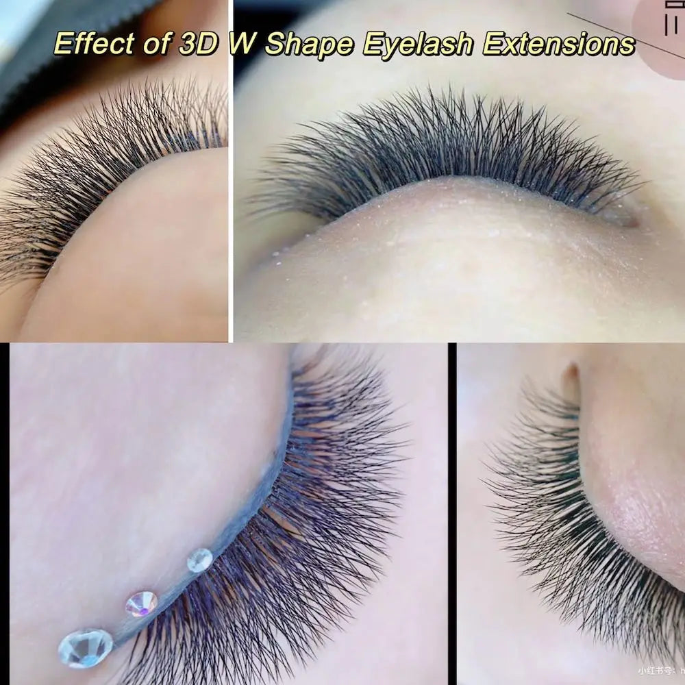 Nagaraku 5D W Shape False EyeLashes Natural Long Synthetic Hair