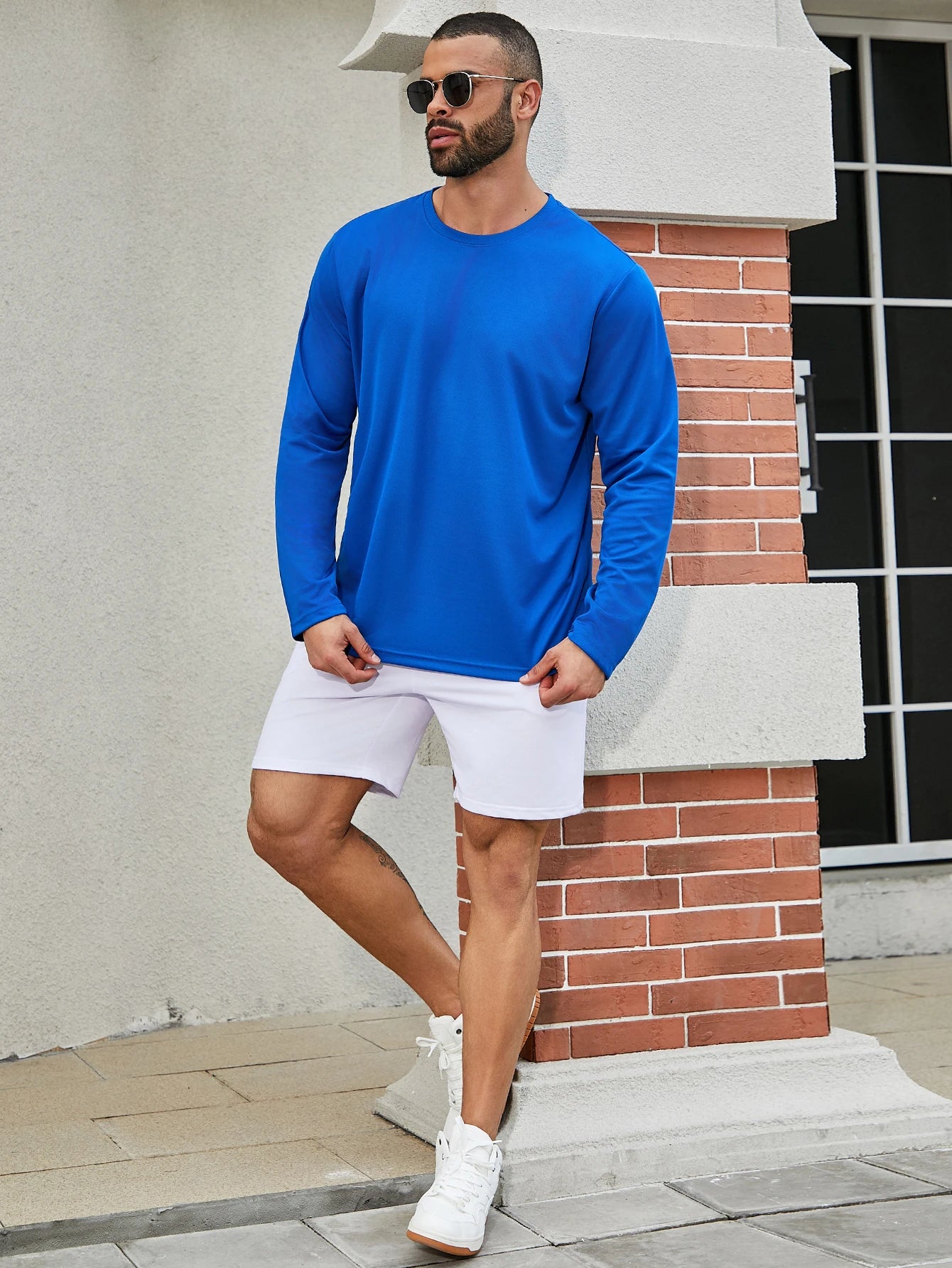 Men's Quick Dry Long Sleeve T Shirt Moisture Wicking Breathable