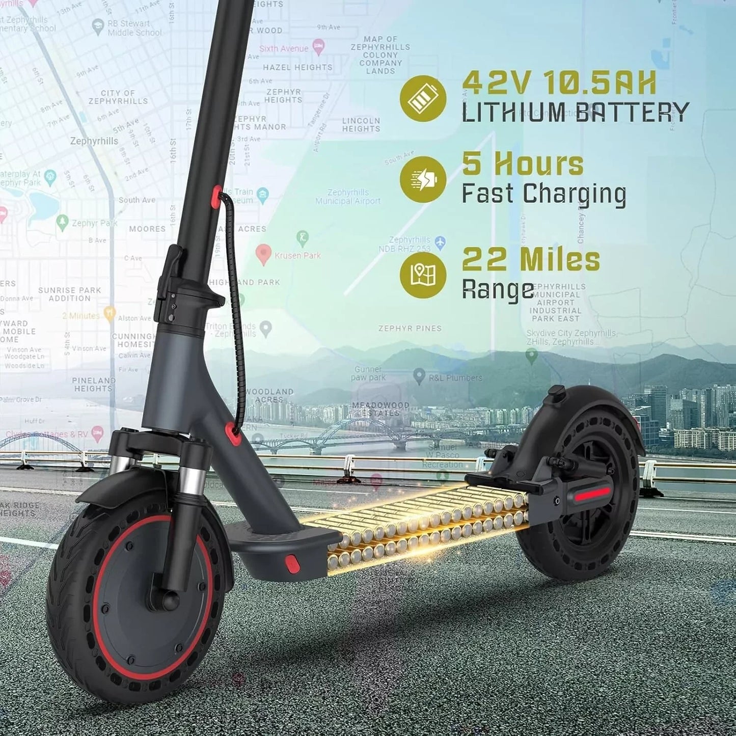 AOVOPRO TMAX Electric Scooter 500W 22MPH Smart App