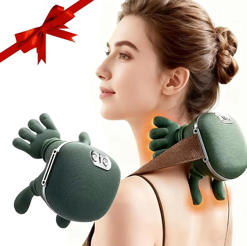 Neck Shoulder Massager Shiatsu Pillow Heat Wireless Rechargeable