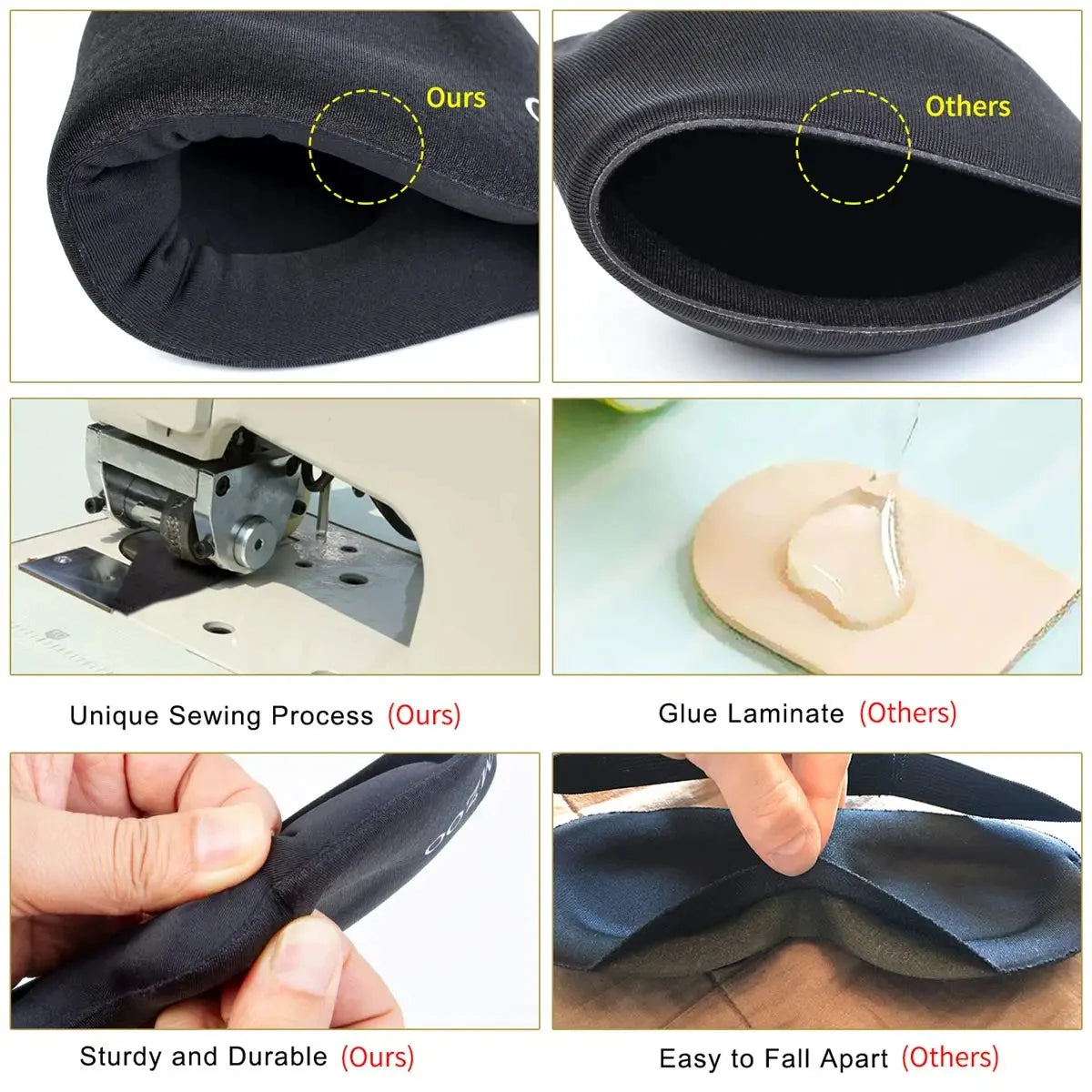 3D Contoured Eye Mask For Sleeping Light Blocking With Earplugs