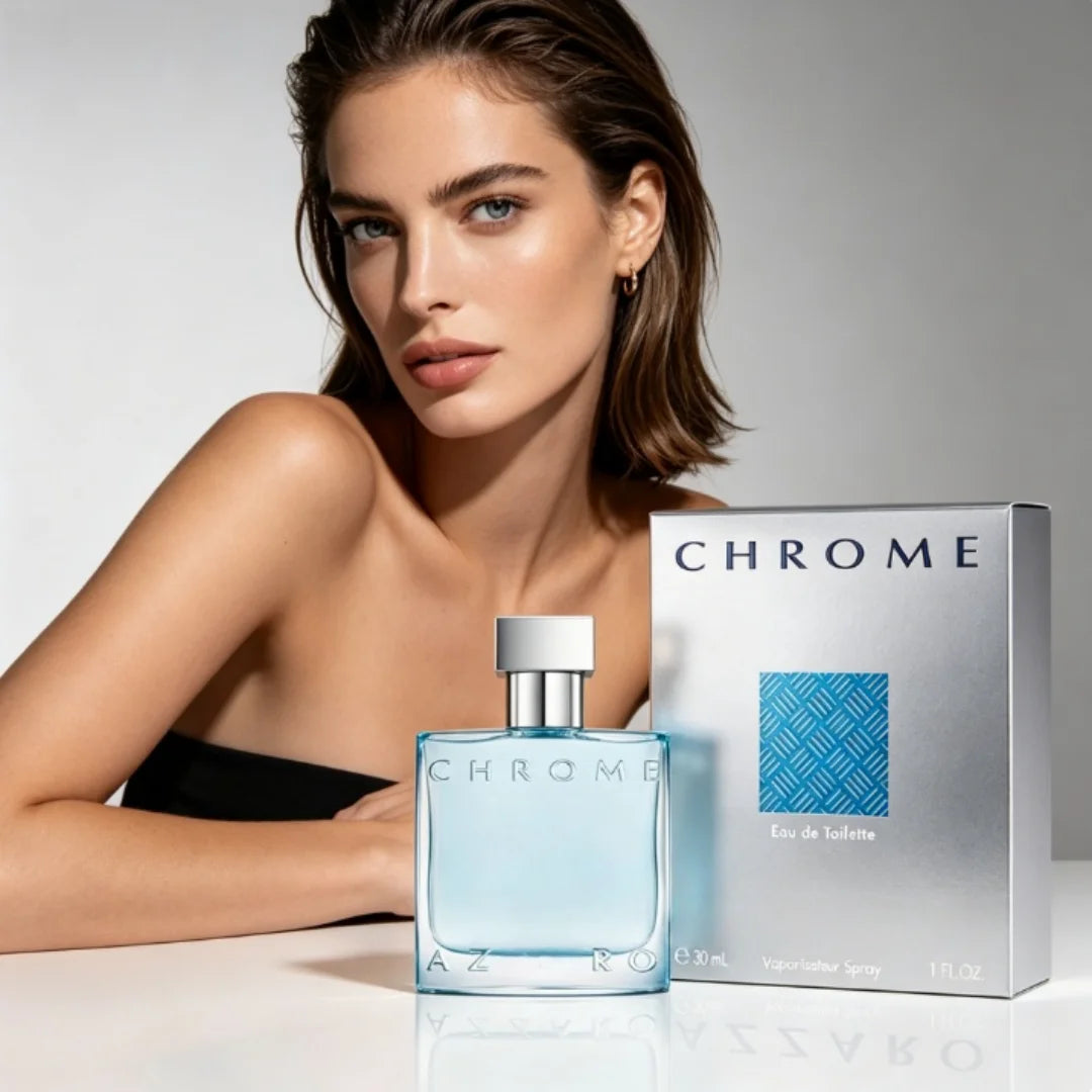 Azz Chrome Eau de Toilette Unisex Fresh Aquatic Fragrance