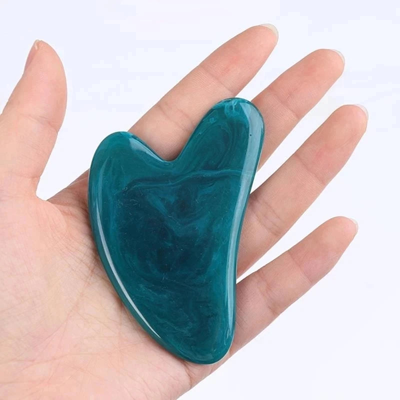 YUKUI Natural Jade Gua Sha Stone Facial Massage Tool