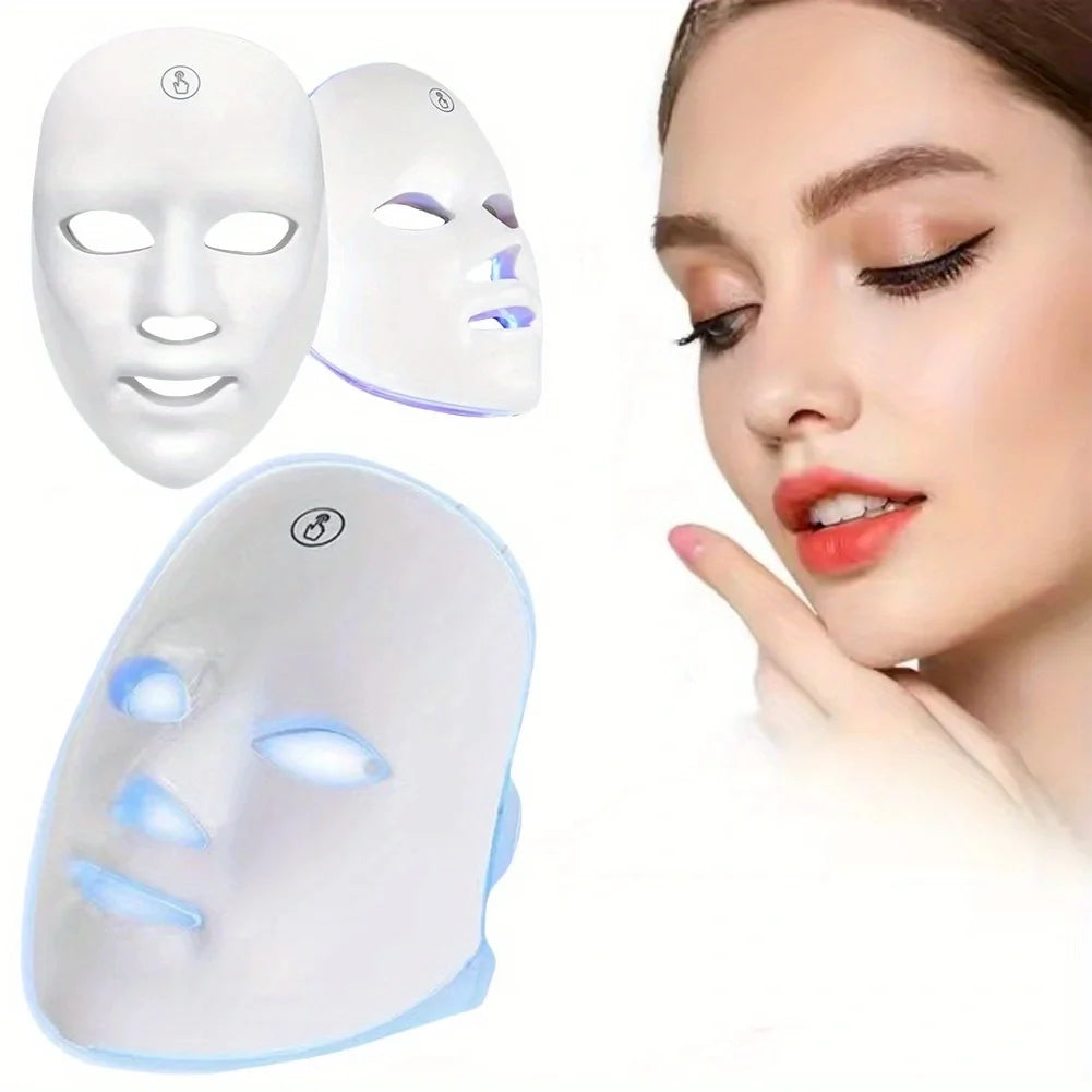 Rechargeable Seven Color LED Face Mask Facial Care Tool