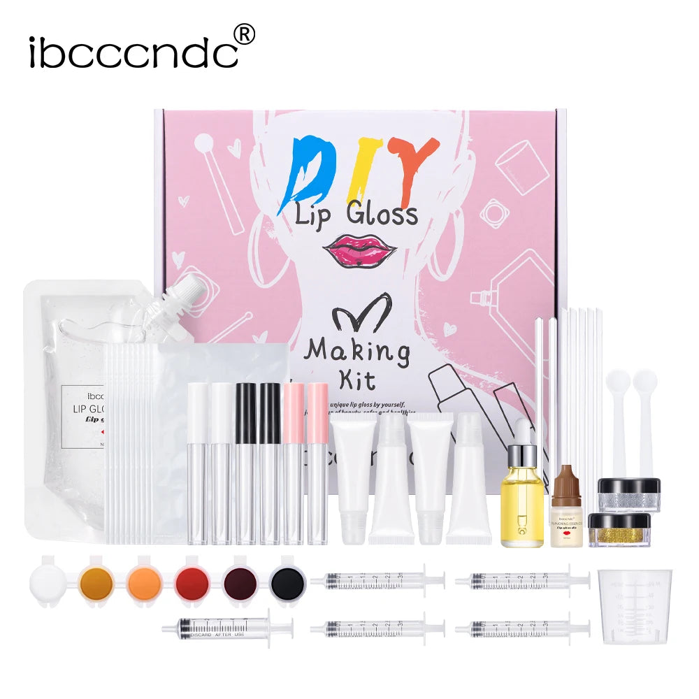 Ibcccndc DIY Lip Gloss Making Kit With Moisturizing Base