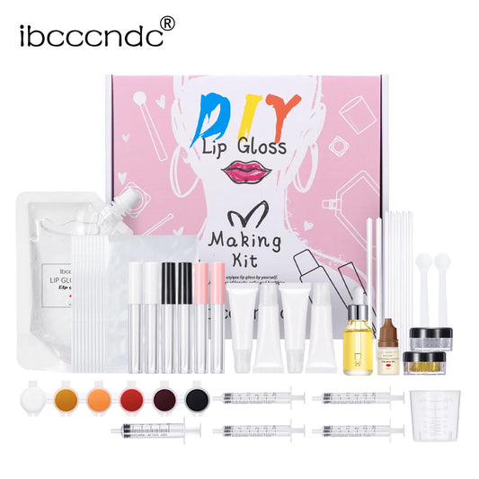 Ibcccndc DIY Lip Gloss Making Kit With Moisturizing Base