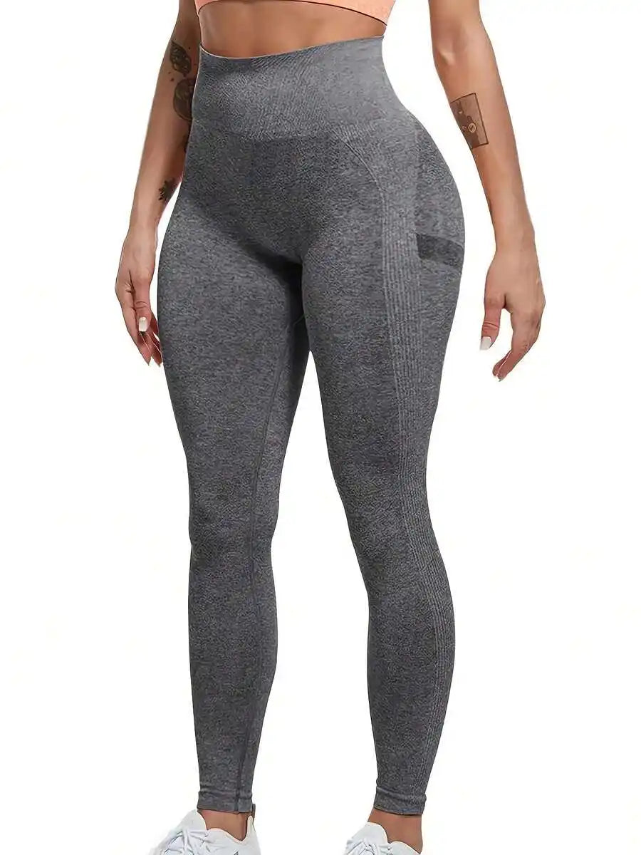 High Waist Seamless Yoga Leggings Pack 3 Soft Stretch Pants