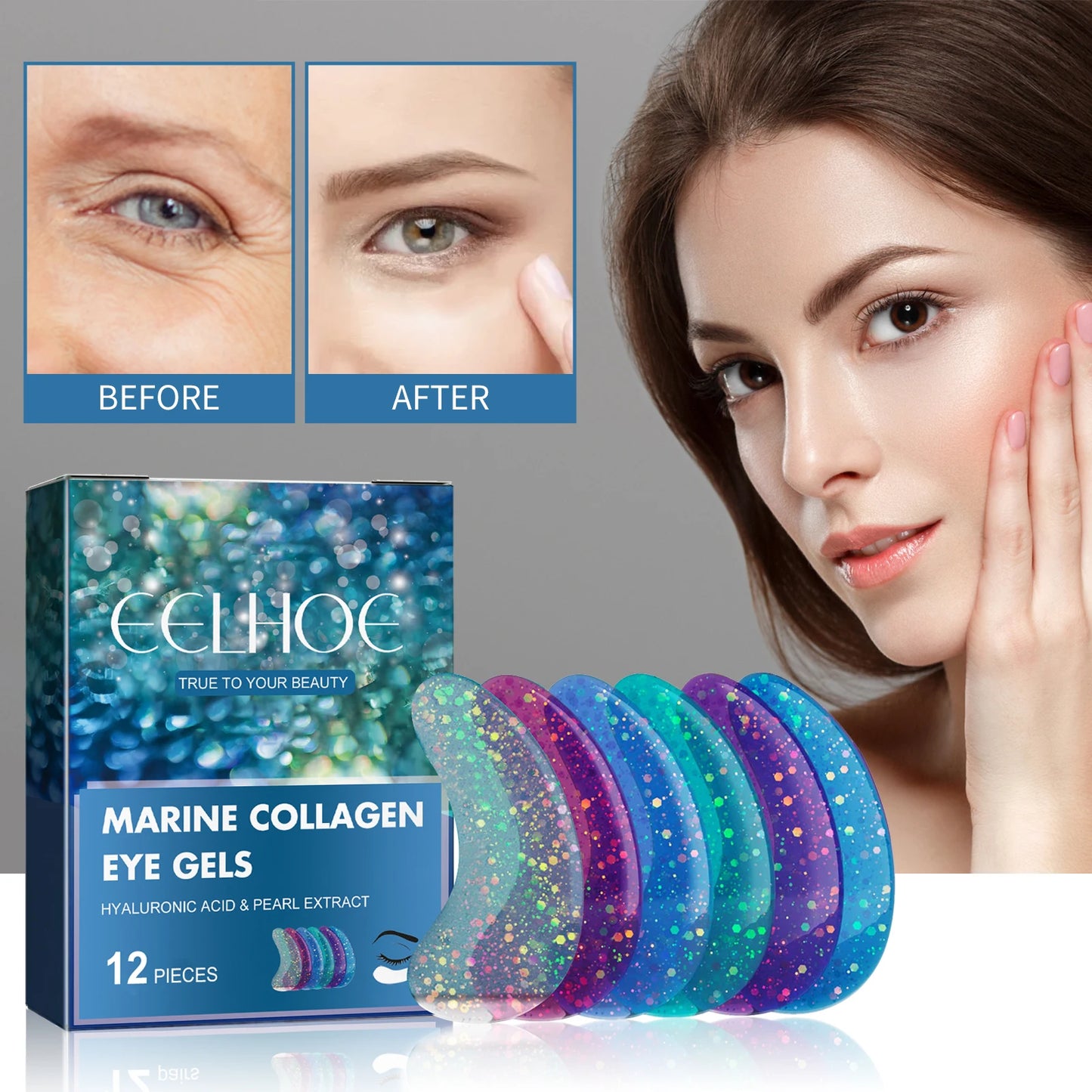 Eelhoe Collagen Eye Mask Relieve Puffiness Lighten Dark Circles