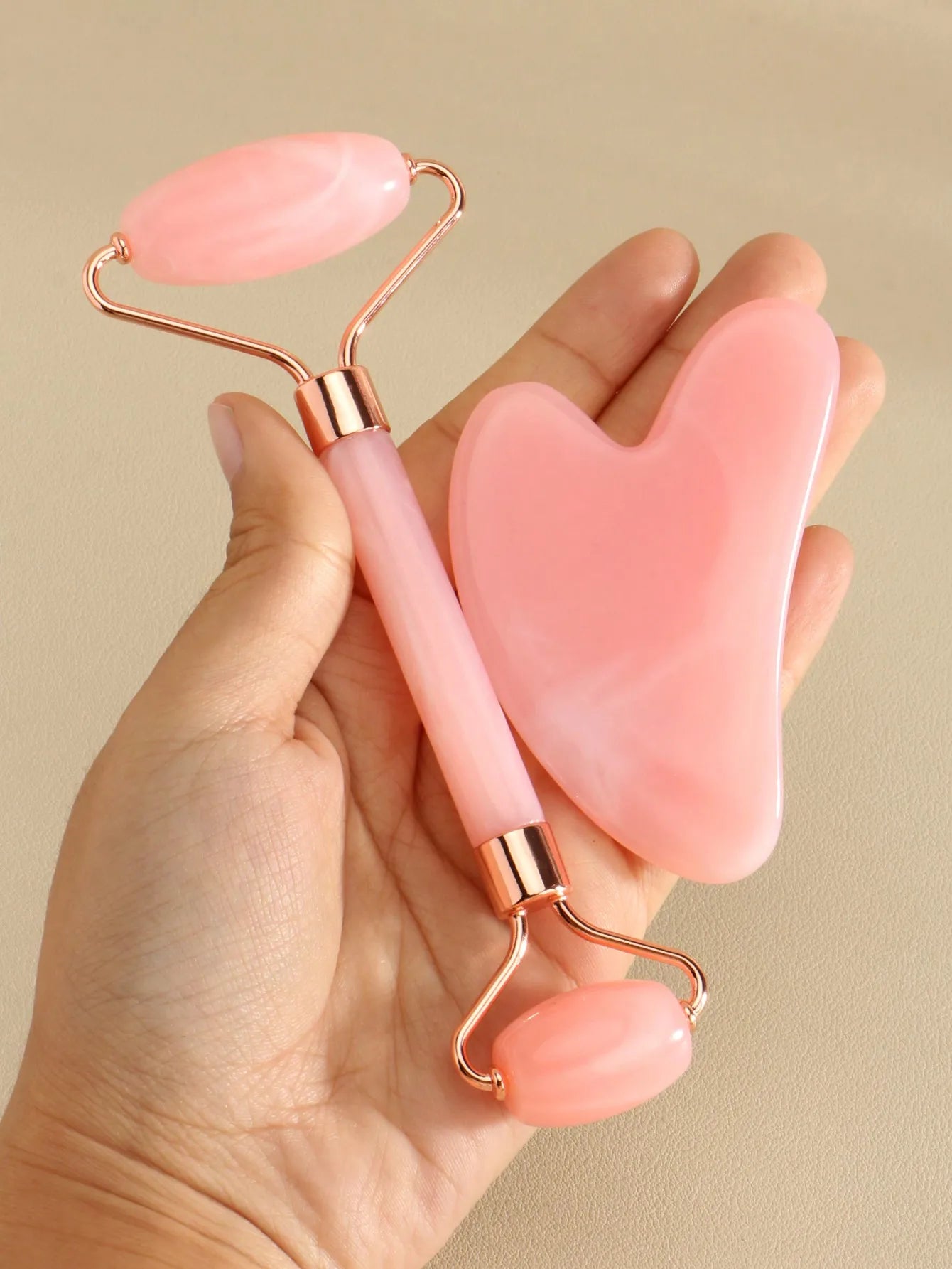 3 Piece Facial Massage Tool Kit With Roller And Cupping