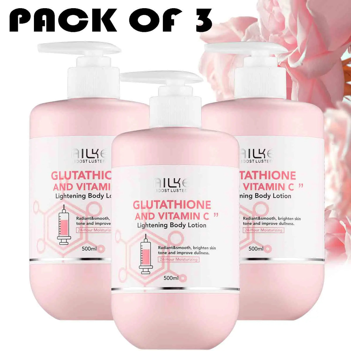 AILKE Whitening Skin Care Set Glutathione Vitamin C Brightener Moisturizer