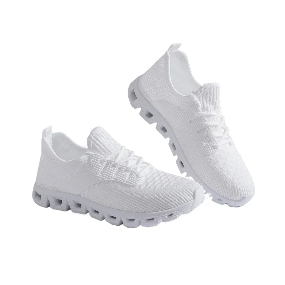 Unisex Breathable Mesh Running Shoes Low Top Cushioned Comfort
