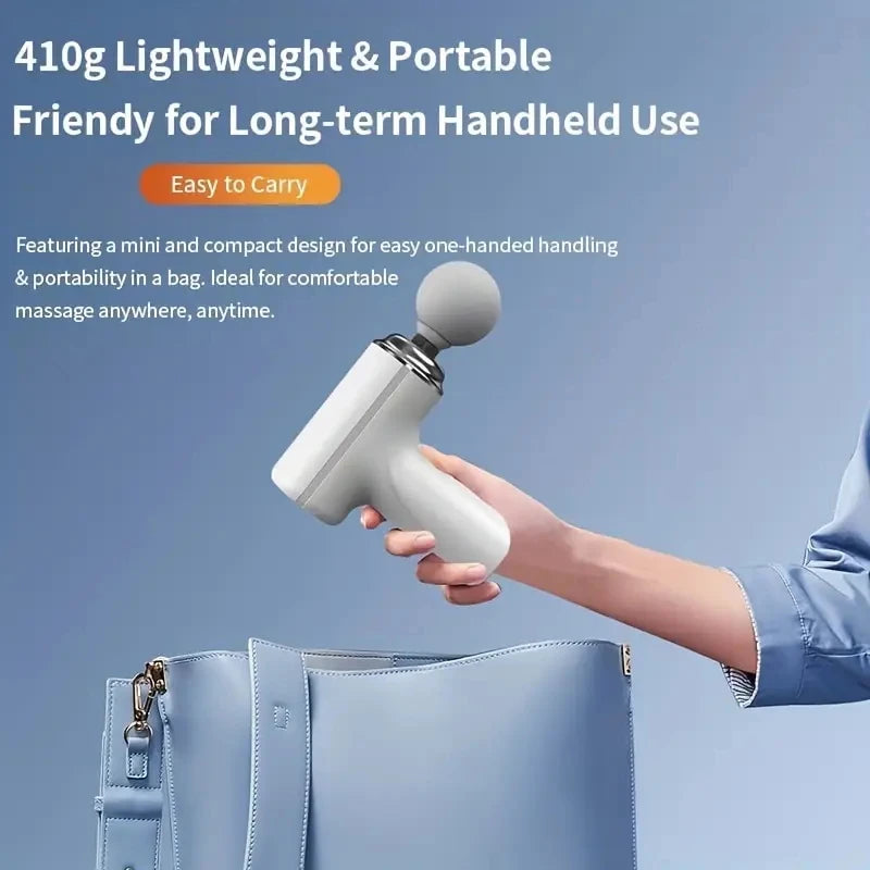 Portable Electric Fascia Massage Gun With Replaceable Heads Six Speeds