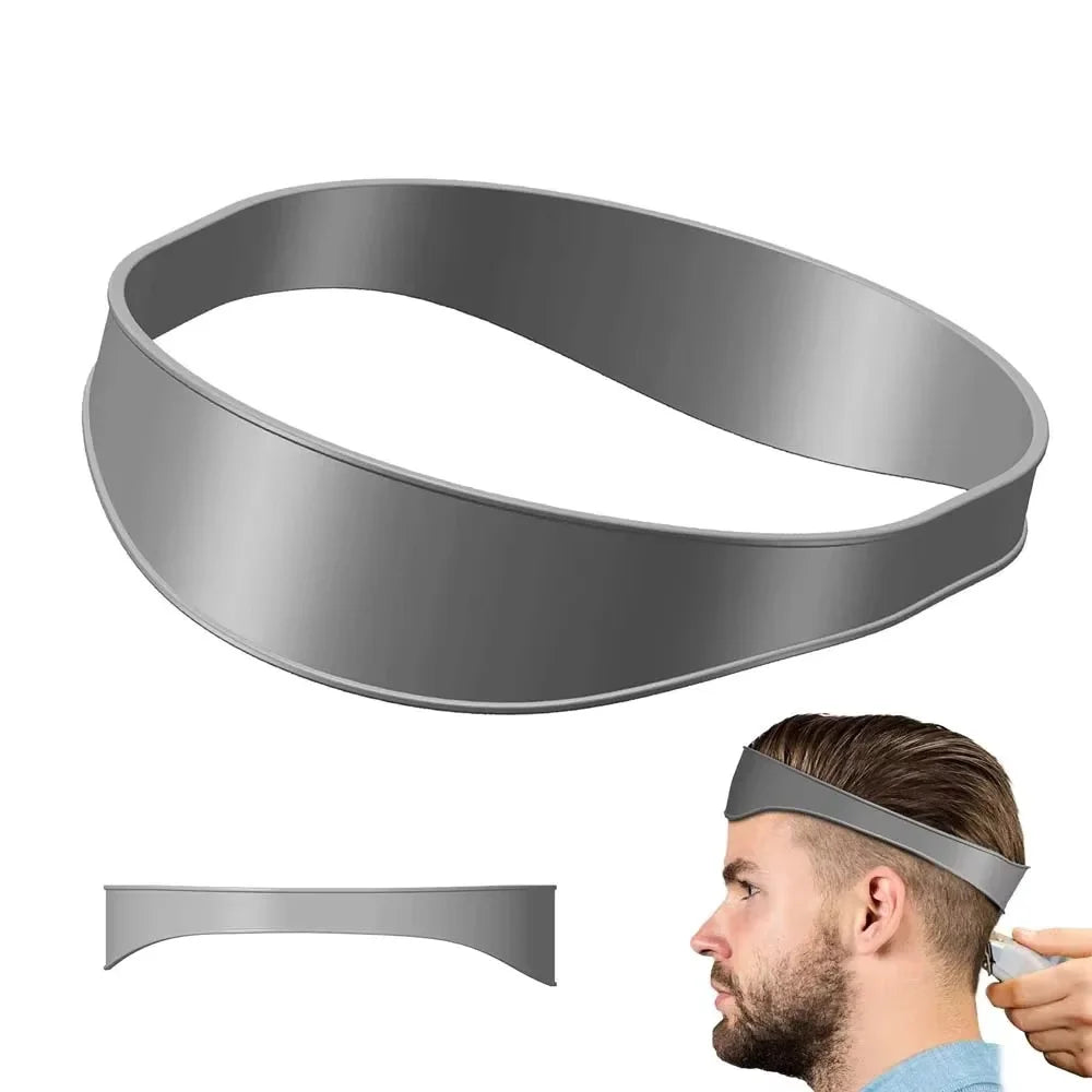 DIY Home Haircuts Curved Headband Silicone Neckline Shaving Template